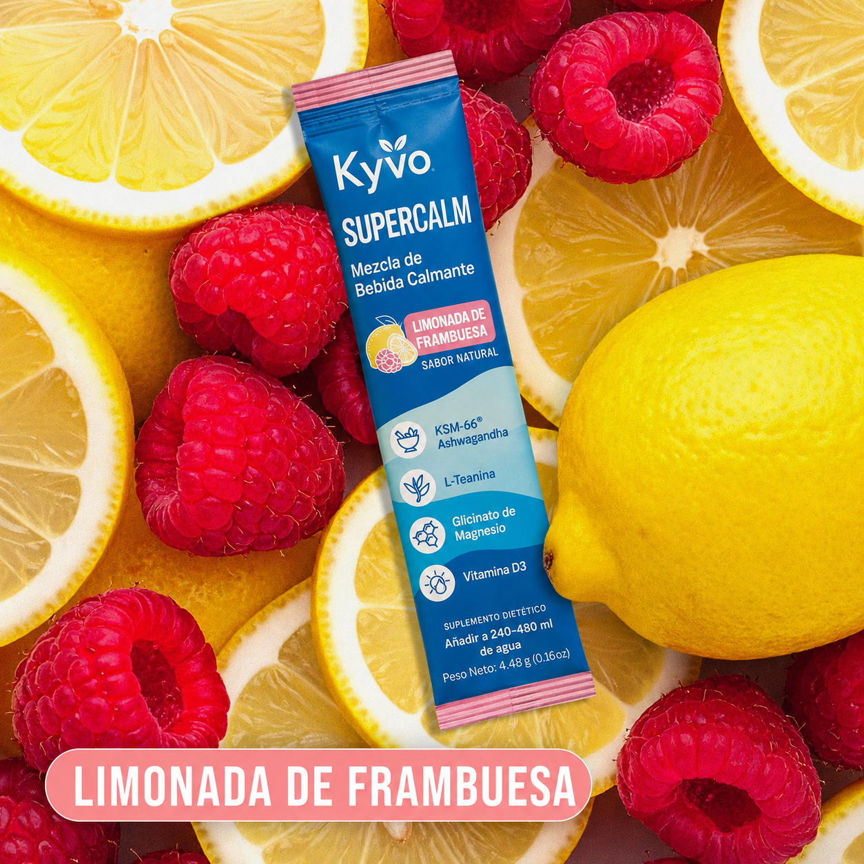 Kyvo SuperCalm™ | Bebida Relajante de Limonada de Frambuesa