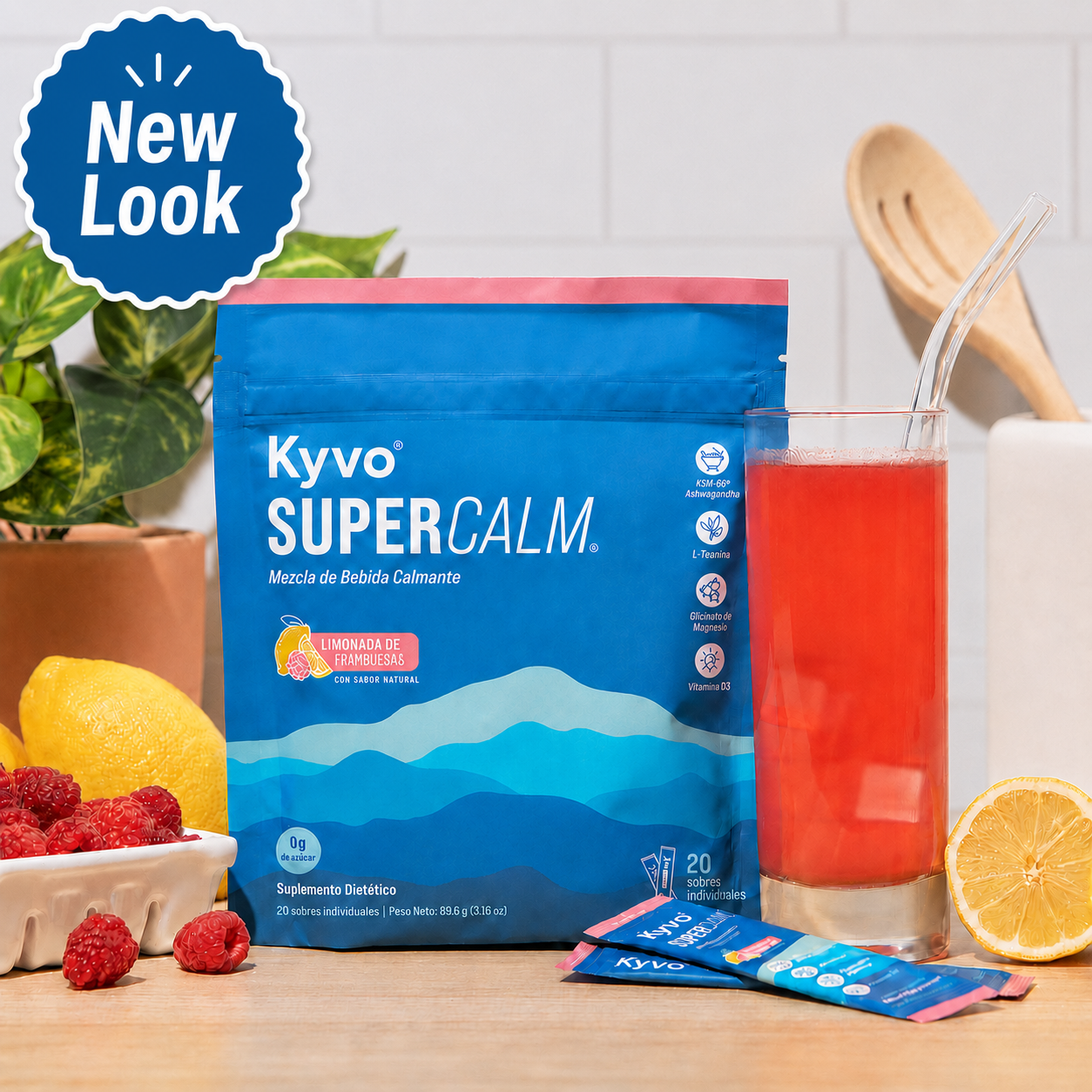 Kyvo SuperCalm™ | Bebida Relajante de Limonada de Frambuesa